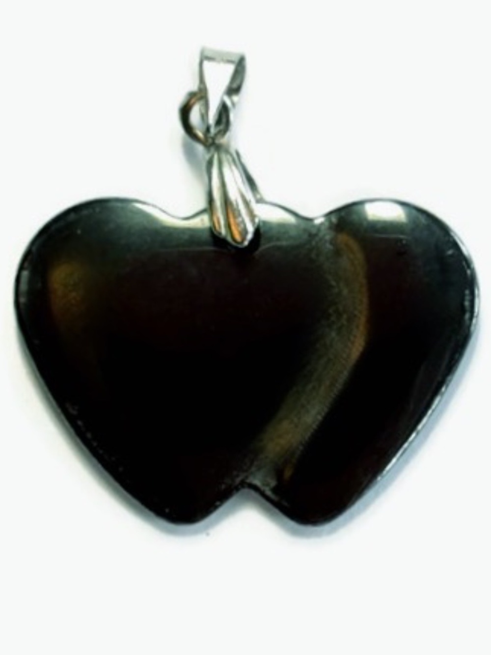 🔥$1 Clearance Hematite Pair of Hearts Pendant 29mm x 219mm x 4mm (1pc)